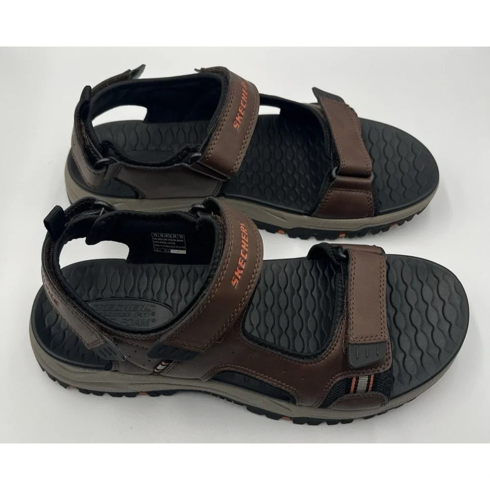 Skechers 205139 BRBK Prewitt Sandals Mens 13 Brown Trail Hiking Comfort